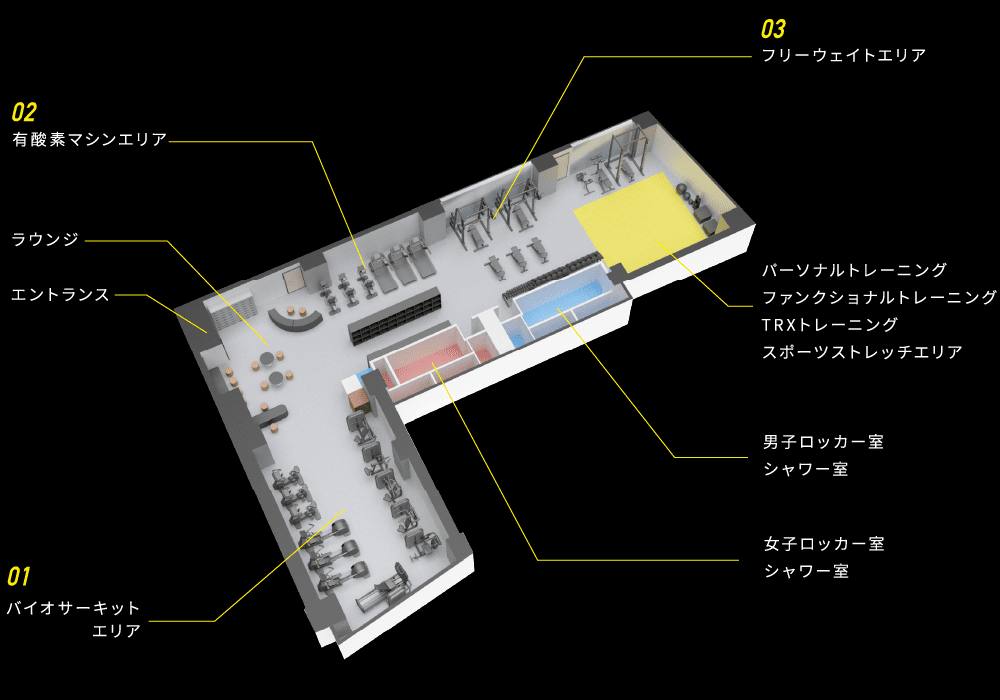 cocofit24施設見取り図